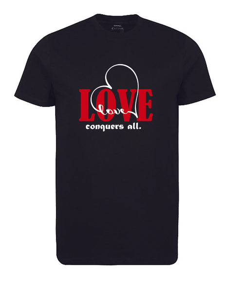 Love Conquers All Black Tshirt