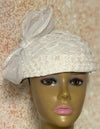 White Crinoline Braid Hat for Church, Weddings, Tea Parties and Other Special Occasions