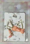 Peach Bow and Heels Paper Clip Charm