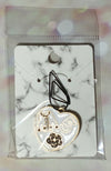 No. 5 Large White Heart Paper Clip Charm