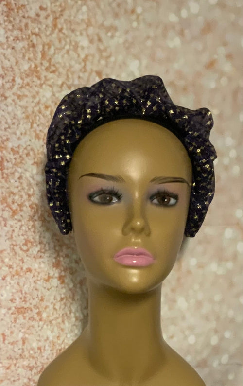 Purple and Gold Scrunchie Headband
