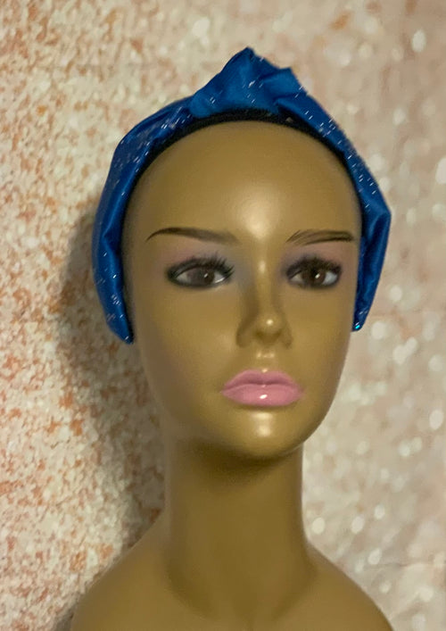 Blue Studded Knotted Headband