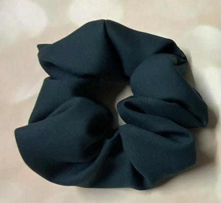 Navy Blue Solid Scrunchie