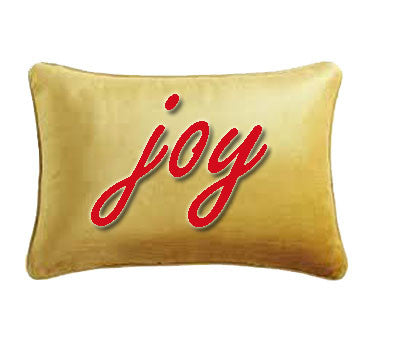 JOY Gold Throw Pillow